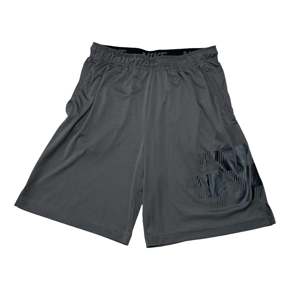 Nike Dri Fit Men's Athletic Gym Training Baggy Shorts Gray Size Large 30 x 9